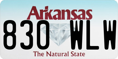 AR license plate 830WLW