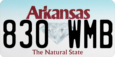 AR license plate 830WMB