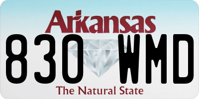 AR license plate 830WMD