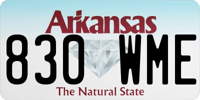 AR license plate 830WME