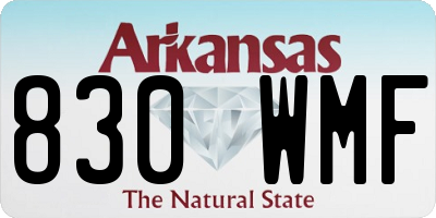 AR license plate 830WMF