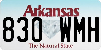 AR license plate 830WMH