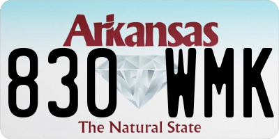 AR license plate 830WMK