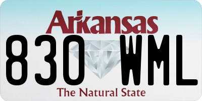 AR license plate 830WML