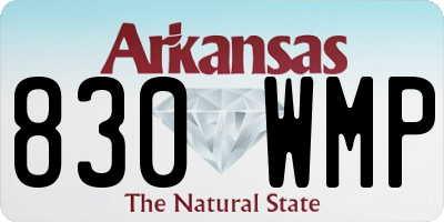 AR license plate 830WMP