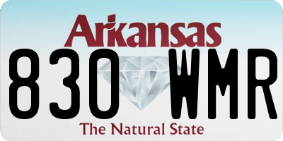 AR license plate 830WMR