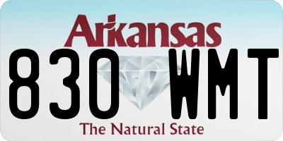 AR license plate 830WMT