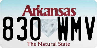AR license plate 830WMV