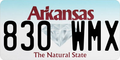 AR license plate 830WMX