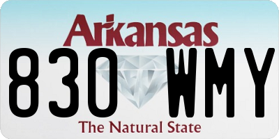 AR license plate 830WMY