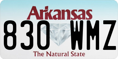 AR license plate 830WMZ