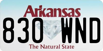 AR license plate 830WND