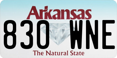 AR license plate 830WNE