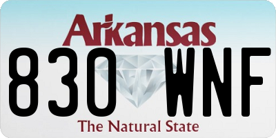 AR license plate 830WNF