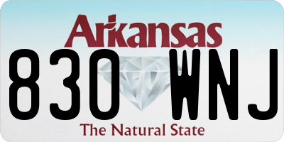 AR license plate 830WNJ