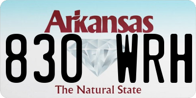 AR license plate 830WRH