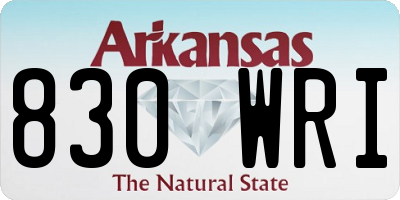 AR license plate 830WRI