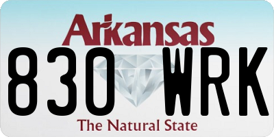 AR license plate 830WRK