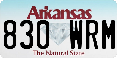 AR license plate 830WRM