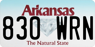 AR license plate 830WRN