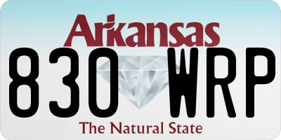 AR license plate 830WRP