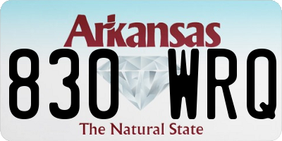 AR license plate 830WRQ