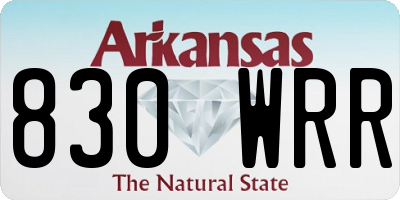 AR license plate 830WRR