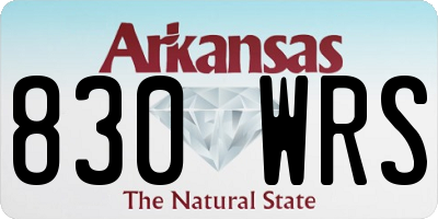 AR license plate 830WRS