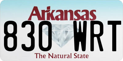 AR license plate 830WRT