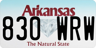 AR license plate 830WRW