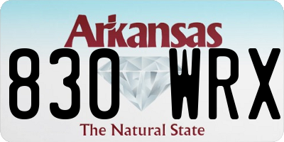 AR license plate 830WRX