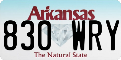 AR license plate 830WRY