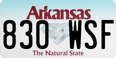 AR license plate 830WSF