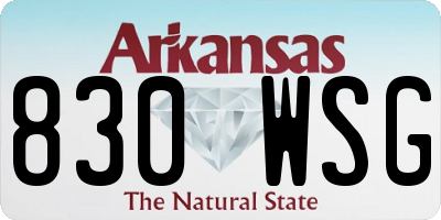 AR license plate 830WSG