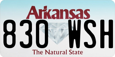 AR license plate 830WSH