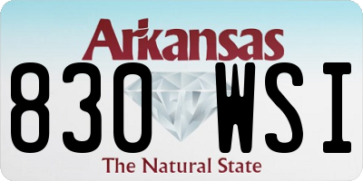 AR license plate 830WSI