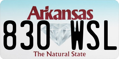 AR license plate 830WSL