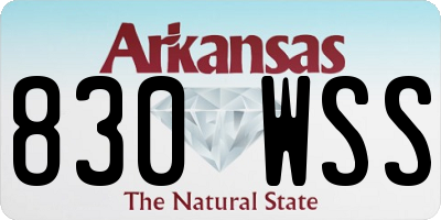 AR license plate 830WSS