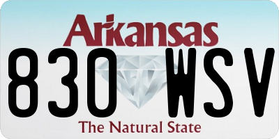 AR license plate 830WSV
