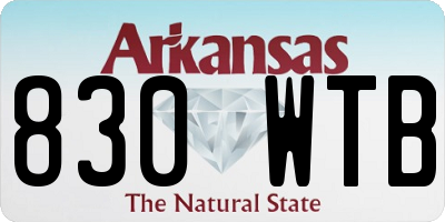 AR license plate 830WTB