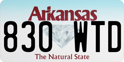 AR license plate 830WTD
