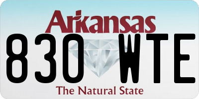 AR license plate 830WTE