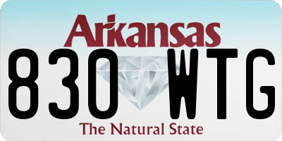 AR license plate 830WTG