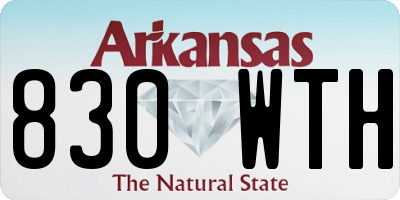 AR license plate 830WTH