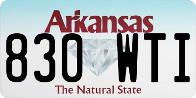 AR license plate 830WTI