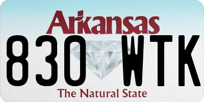 AR license plate 830WTK