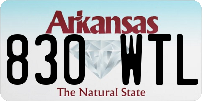 AR license plate 830WTL