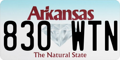 AR license plate 830WTN