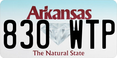 AR license plate 830WTP