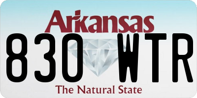 AR license plate 830WTR